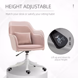 Vinsetto Office Chair with Rechargeable Vibration Massage Lumbar Pillow, Wheels