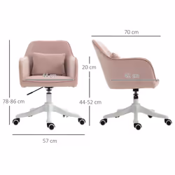 Vinsetto Office Chair with Rechargeable Vibration Massage Lumbar Pillow, Wheels - Additional view 7