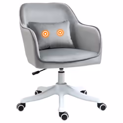 Vinsetto Office Chair with Rechargeable Vibration Massage Lumbar Pillow, Wheels