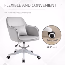 Vinsetto Office Chair with Rechargeable Vibration Massage Lumbar Pillow, Wheels - Additional view 4