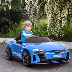 HOMCOM Audi RS e-tron GT Licensed 12V Kids Electric Ride on W/ Remote, Blue