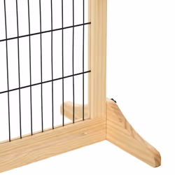 PawHut Adjustable Wooden Pet Gate Freestanding Dog Barrier for Doorway - Additional view 6