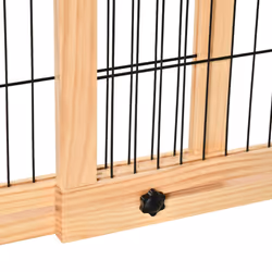 PawHut Adjustable Wooden Pet Gate Freestanding Dog Barrier for Doorway - Additional view 7