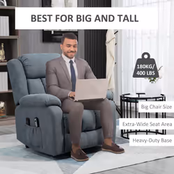 HOMCOM Heavy Duty Riser and Recliner Chair Lift Chair for the Elderly Dark Grey - Additional view 6