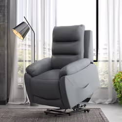 HOMCOM Power Lift Recliner Chair Reclining Armchair for Living Room, Grey