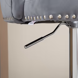 HOMCOM Adjustable Bar Stools Set of 2, Swivel Bar Chairs w/ Back Footrest, Grey - Additional view 6