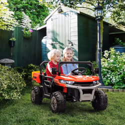 HOMCOM 12V 2 Seater Kids Electric Ride-On Car w/ Electric Bucket - Red