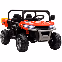 HOMCOM 12V 2 Seater Kids Electric Ride-On Car w/ Electric Bucket - Red - Additional view 8