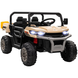 HOMCOM 12V 2 Seater Kids Electric Ride-On Car w/ Electric Bucket - Yellow