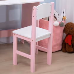 HOMCOM 2 PCs Childrens Table and Chair Set w/ Whiteboard Storage - Pink - Additional view 7