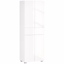 HOMCOM Kitchen Cupboard Storage Cabinet Push Open Doors and Drawers, White - Additional view 8