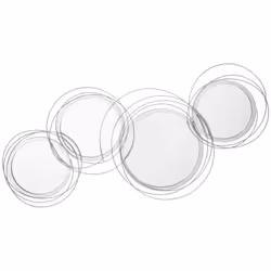 HOMCOM Metal Wall Art Decorative Mirror Decor Modern Wall Sculpture, Silver - Additional view 8
