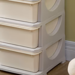 HOMCOM Kids Storage Unit Toy Box Vertical Dresser with Six Drawers - Cream - Additional view 6