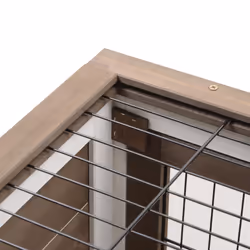PawHut Wooden Indoor Rabbit Hutch Elevated Bunny Cage with Enclosed Run W/ Wheel - Additional view 6