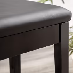 HOMCOM Classic Piano Bench Stool, PU Leather Padded Keyboard Seat Black - Additional view 6