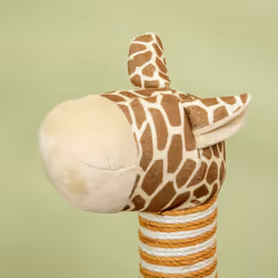 PawHut Cat Tree Cute Giraffe Kitten Play Tower w/ Scratching Posts, Tunnel, Ball - Additional view 6