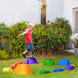 Outsunny Kids Balance Stepping Stones - Multicoloured