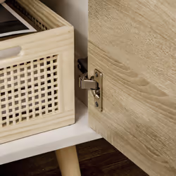 HOMCOM TV Cabinet Entertainment Centre w/ Storage Cabinet and Drawer, Natural - Additional view 8