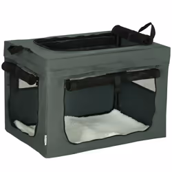 PawHut 60cm Soft Side Pet Carrier w/ Cushion, for Miniature Dogs - Grey - Additional view 8