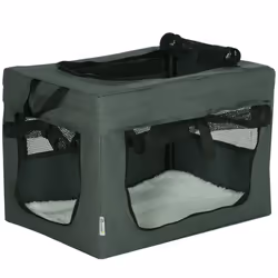 PawHut 48.5cm Soft Side Pet Carrier w/ Cushion, for Miniature Dogs - Grey - Additional view 8