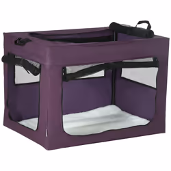 PawHut 80cm Soft Side Pet Carrier w/ Cushion, for Medium Dogs - Purple - Additional view 8