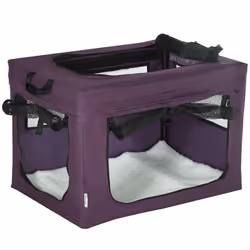 PawHut 60cm Soft Side Pet Carrier w/ Cushion, for Miniature Dogs - Purple - Additional view 8