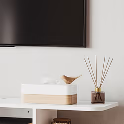 HOMCOM Wall Mounted TV  Stand Entertainment Unit with Storage Shelf, White - Additional view 6