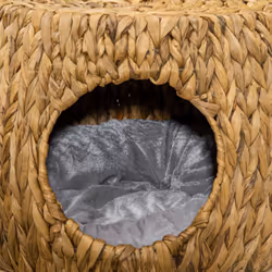 PawHut Rattan Cat House Stool for Rest w/ Soft Cushion 44 x 43 x 41cm - Additional view 7