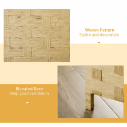 HOMCOM 4 Panel Folding Room Dividers for Wall, Privacy Screen Panels, Brown - Additional view 5