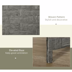 HOMCOM 4 Panel Folding Room Dividers for Wall, Privacy Screen Panels, Grey - Additional view 4