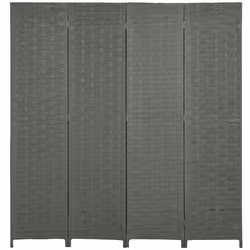 HOMCOM 4 Panel Folding Room Dividers for Wall, Privacy Screen Panels, Grey - Additional view 8