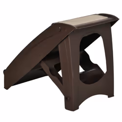 PawHut Four-Step Foldable Pet Stairs w/ Non-Slip Mats, for S, XS Dogs - Brown - Additional view 7
