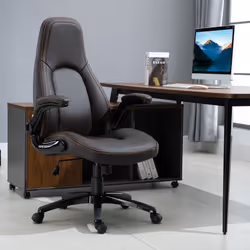Vinsetto High Back Office Chair Adjustable Height Swivel Chair w/ Tilt Function