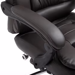 HOMCOM PU Leather Executive Office Chair with Retractable Footrest, Brown - Additional view 6