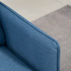 HOMCOM Modern Upholstered Two Seater Sofa for Bedroom Living Room Dark Blue - Additional view 5