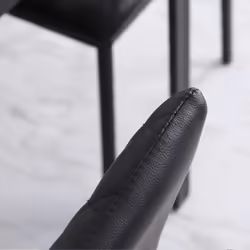 HOMCOM Dining Chairs Faux Leather Accent Chairs for Kitchen, Set of 4, Black - Additional view 6
