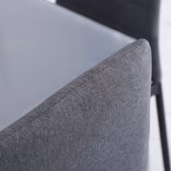 HOMCOM Dining Chairs Upholstered Fabric Accent Chairs with Metal Legs - Additional view 6