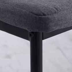 HOMCOM Dining Chairs Upholstered Fabric Accent Chairs with Metal Legs - Additional view 8