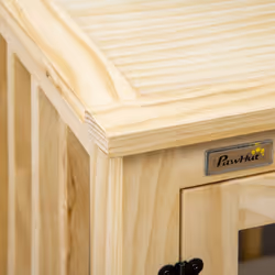 PawHut Wooden Dog Crate End Table w/ Soft Washable Cushion, for Medium Dogs - Additional view 7