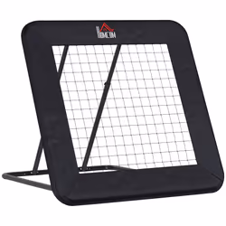 HOMCOM Football Training Net, Target Goal W/ Adjustable Angles - Black