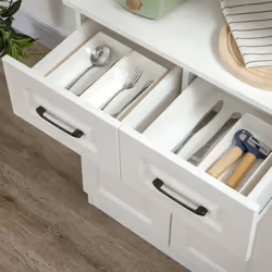 HOMCOM Kitchen Cupboard Storage Cabinet Adjustable Shelves, Countertop,White - Additional view 7