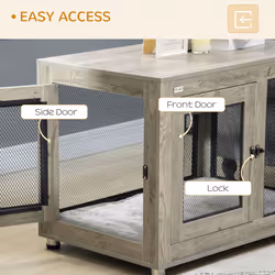 PawHut Pet Crate End Table w/ Soft Washable Cushion for Lage Medium Small Dogs - Additional view 4