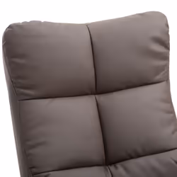 HOMCOM Recliner Chair and Footstool PU Leather Wooden Base Brown - Additional view 7