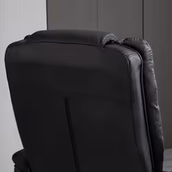 HOMCOM Swivel Manual Recliner Footrest Set PU Leather Lounge Black - Additional view 8