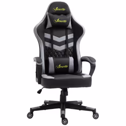 Vinsetto Racing Gaming Chair w/ Lumbar Support, Gamer Office Chair, Black Grey