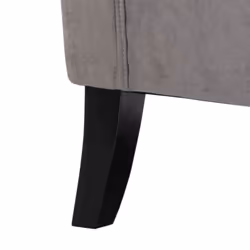 HOMCOM Accent Armchair Home Furniture Retro Tufted Club Wood Fabric Grey - Additional view 8