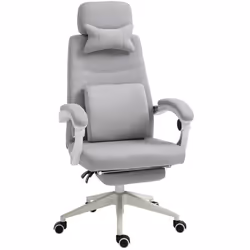 Vinsetto Home Office Chair Reclining Computer Chair w/ Lumbar Support Grey