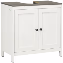 kleankin Bathroom Sink Cabinet, Freestanding Under Sink Cabinet Adjustable Shelf - Additional view 6