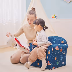 HOMCOM Kids Armchair Toddler Sofa Seat Children Chair Couch w/ Wooden Frame - Additional view 8