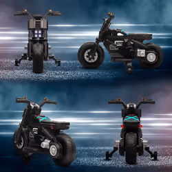 HOMCOM 6V Kids Electric Ride-On Motorcycle w/ Siren, Horn, Headlights, Music - Additional view 6